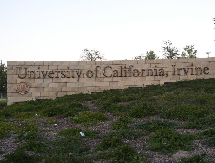The welcome sign at the entrance of the University of Irvine, Calif. entrance. Starting Fall 2021, the University of California system will return to in-person instruction. 