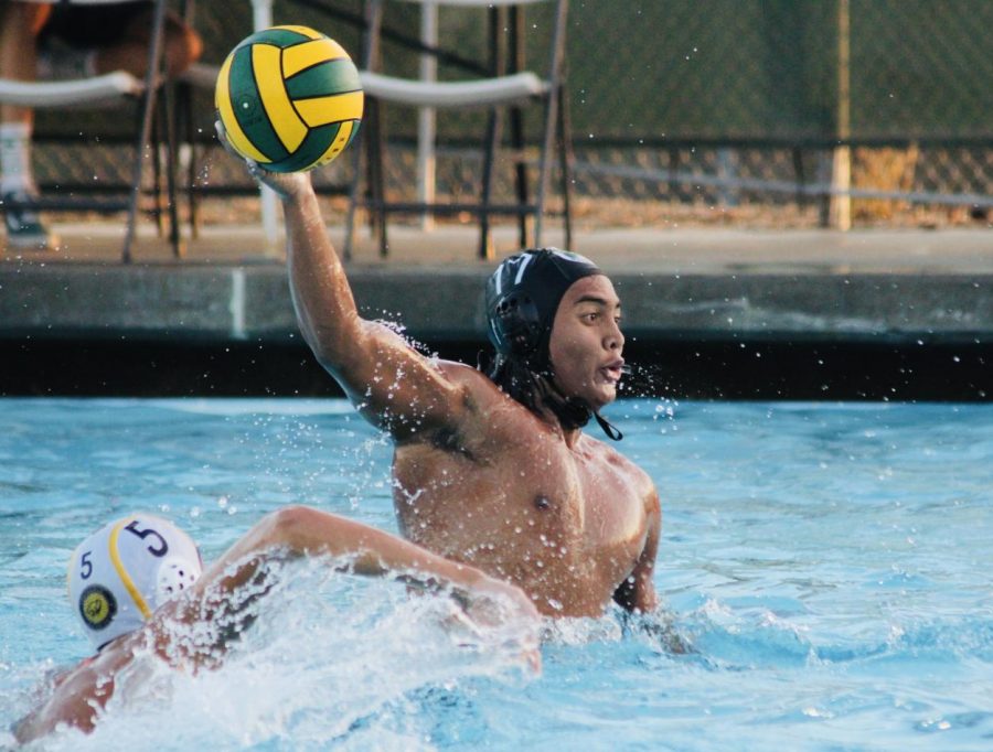 Senior Matthew Grudichak attacks the Bonita High School goal at the CIF playoff varsity water polo game on Nov 6. The Wildcats season ended on a last second goal by the visiting Bearcats. 