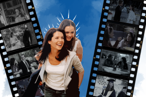 Gilmore girls Lorelai and Rory and scenes from Wildcat Staff Writer Azilynn Fuertess 10 favorite episodes of the popular series.