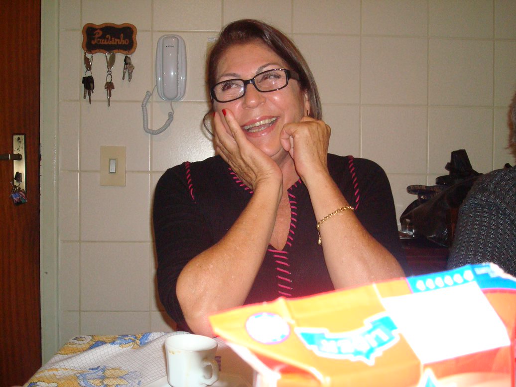 The authors paternal grandmother, Nice, at her house in Americana, Brazil.