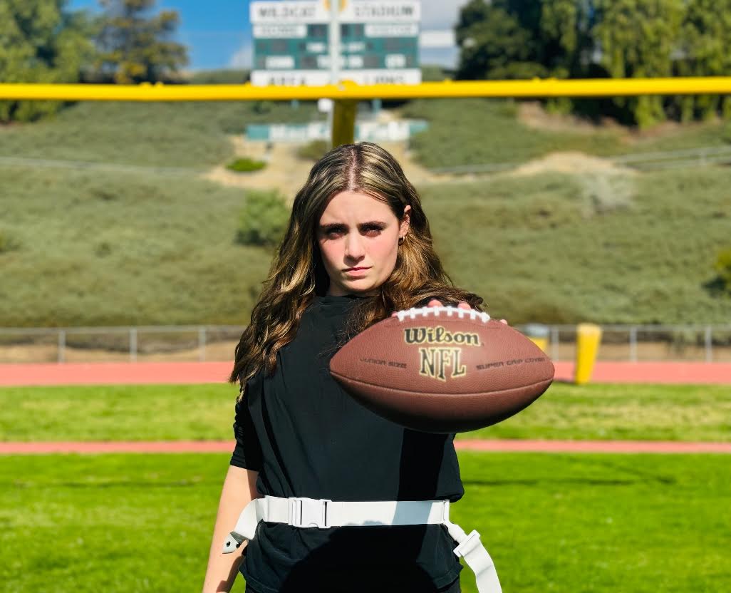 Lulu Schultz, freshman, will be participating in the inaugural girls flag football team this fall. With support from the LA Chargers and Rams, BOHS received equipment to spearhead the new sport.