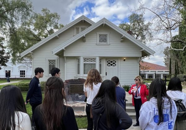 Rho Kappa Honor Society students visit the home of former President Richard Nixon on March 1. The students spent the docent-led day learning about Nixons life through interactive exhibits, videos, artifacts, and even Army One, a Sea King VH-3A helicopter. 