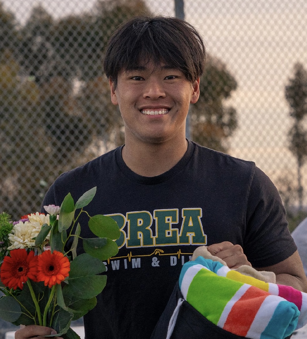 Brandon Kow at senior night on April 17.