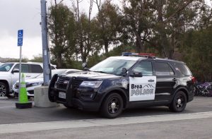 A Brea Police Department (BPD) cruiser on the BOHS campus. BPD, along with BOUSD and BOHS partners, spent Sept. 16 investigating a threat of school violence, which was ultimately deemed "non-credible." 