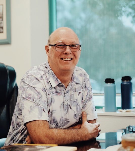 William "Joey" Davis in his office. Davis began his tenure as BOHS principal on July 1.