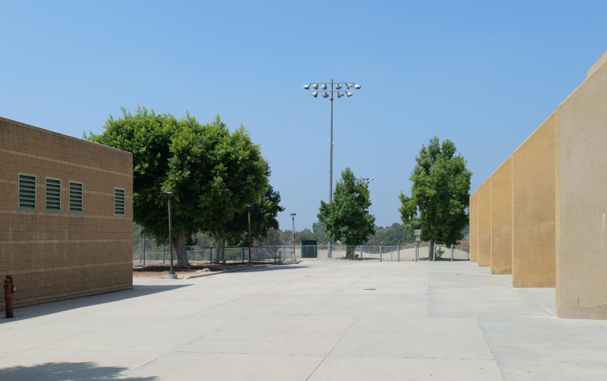 A fence will secure the gym's south concourse area between the pool and handball courts.