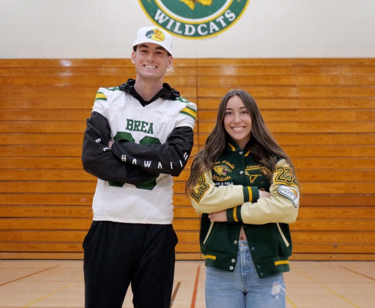 Addison Altermatt ('25) and Emma Farias ('25) photographed in the Wildcat gym. The multi-sport varsity athletes were named "Student-Athletes of Character" by the Orange County Athletic Directors Association Jan. 27.