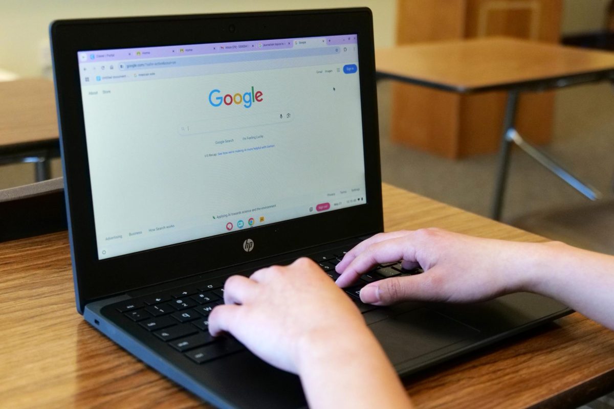 A student with a BOHS-provided Chromebook. Work is currently underway to upgrade BOUSD's Wi-Fi network from its current 3.5 gigabits per second, to 46 Gbps. 
