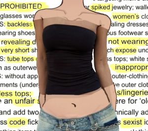 Brea Olinda High School's dress code includes many violations specific to women's clothing, including tube tops, which have been a target of BOHS administrators this school year. 