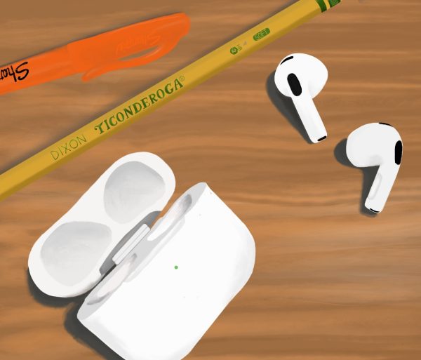 STUDY TOOLS: pencils, highlighters, and for BOHS students who prefer to study to their Spotify playlists, AirPods. 