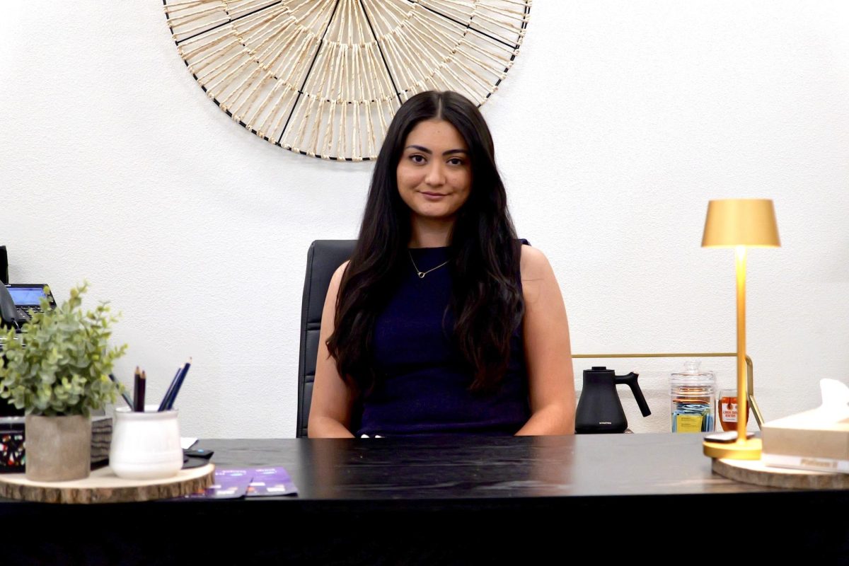 New Brea Olinda High School social worker, Brianna Coque, in the PAWS WellSpace. One of her goals is to break the stigma that surrounds mental health.