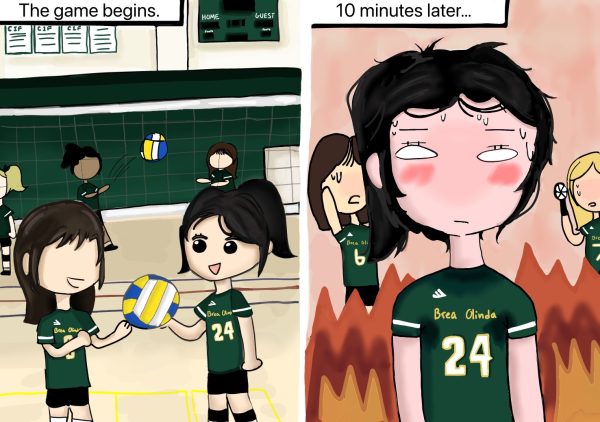 A common sight in the Wildcat gym: BOHS athletes suffering in the heat during practices and games due the lack of air conditioning. 