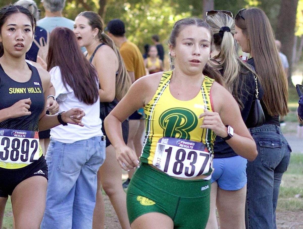 Mia Luna ('26) competing at League Previews at Yorba Regional Park Sept. 9. 