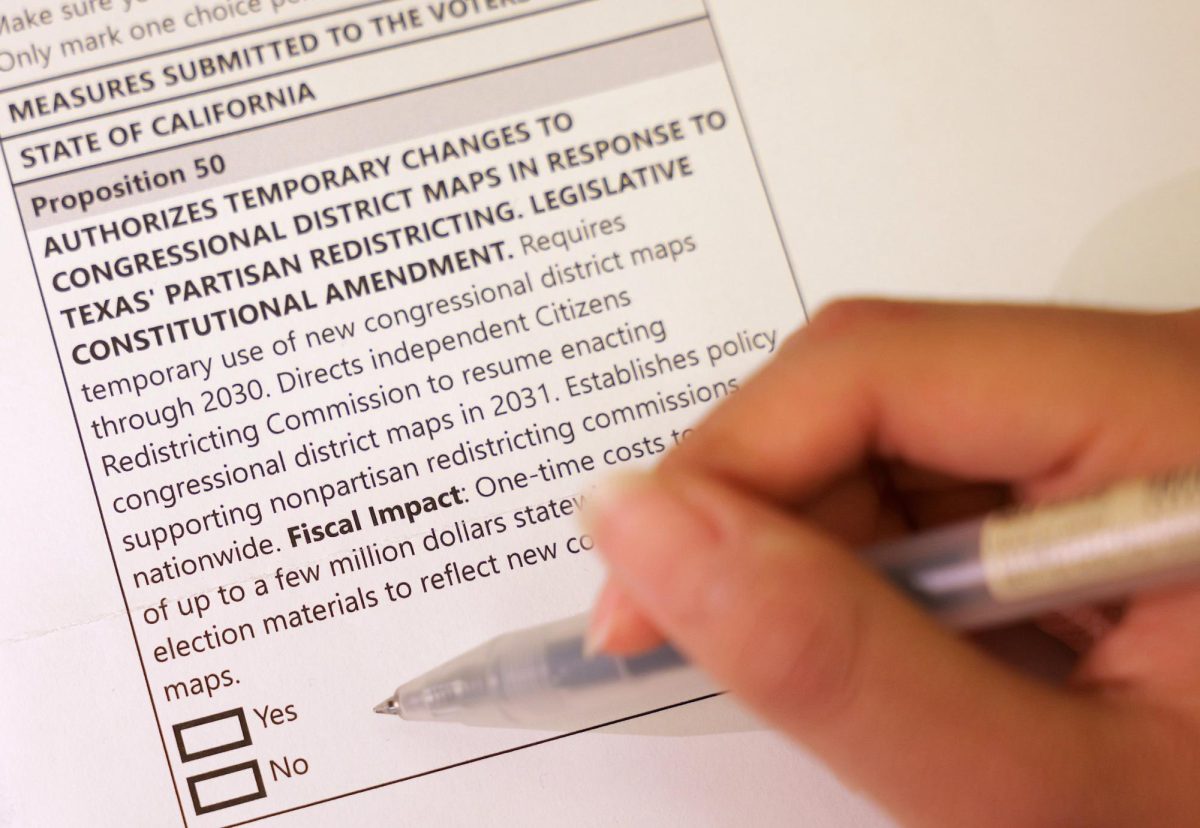 The Nov. 4 special election ballot and its sole voting measure, Proposition 50.