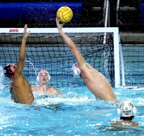 Kyle Franks ('26) intercepts a pass against Troy High School in Fullerton Oct. 22. The Wildcats defeated the Warriors, 14-11, and advanced to the first round of CIF-Division 3 playoffs.