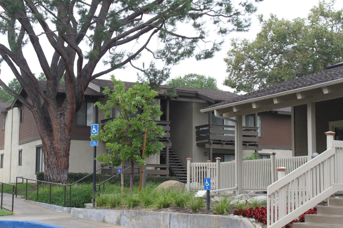 The Raintree apartment complex at 650 Tamarack Avenue in Brea