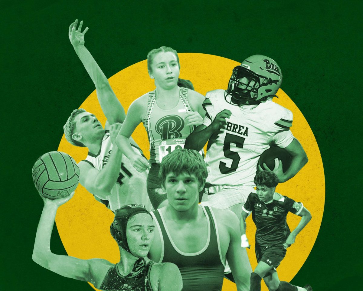 It was a year to remember for BOHS sports and its athletes, from All-CIF Southern Section water polo players (Zoey Szary, bottom left); to record-breaking goal scorers (Anthony Aguirre, bottom right); to cross country runners adding their names to the record books (Mia Luna, top center); to State-qualifying wrestlers (Bradley Espinoza, bottom center); to league champion quarterbacks (Gavyn Nicholson, top right); to high-flying guards (Carson Tracey, top left). 