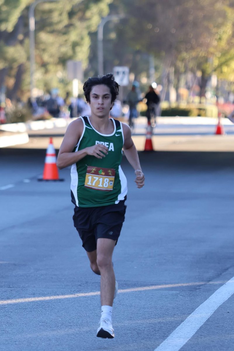 BOHS cross country runner Owen Magdaleno (‘27) in the final stretch of the race. The junior placed 31st out of 1768 racers.
