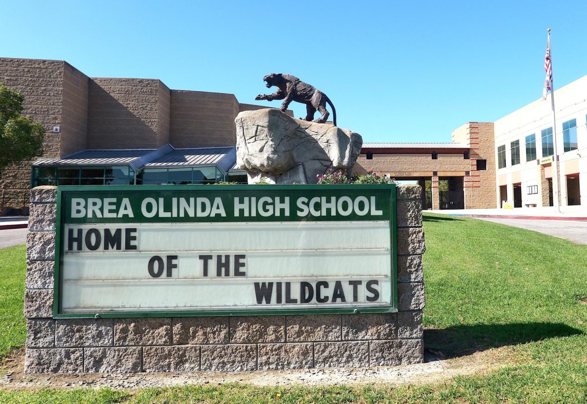 The Brea Olinda High School campus, site of a potential student walkout in response to actions of Immigration and Customs Enforcement.