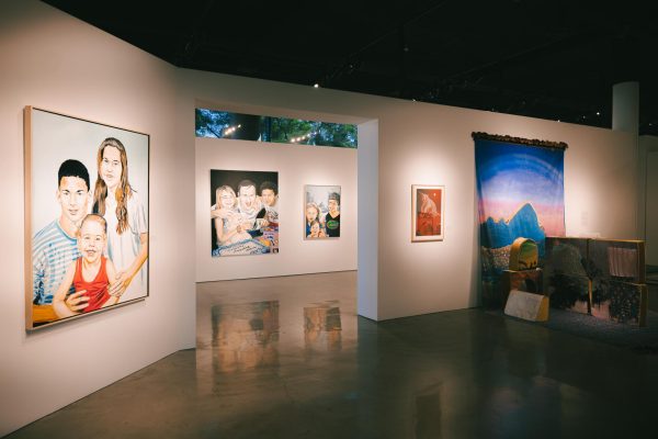 The 'Mixed Feelings: Existing in the Space Between' exhibit at the Brea Art Gallery, which runs from Jan. 24 to March 20. The exhibit reflects the complexity and intersectionality of living between cultures.